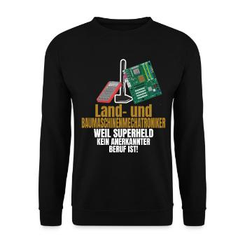 Beruf Land und Baumaschinenmechatroniker Geschenk - Unisex Pullover - Schwarz - Vorne - Alina (178cm) & Michal (187cm)