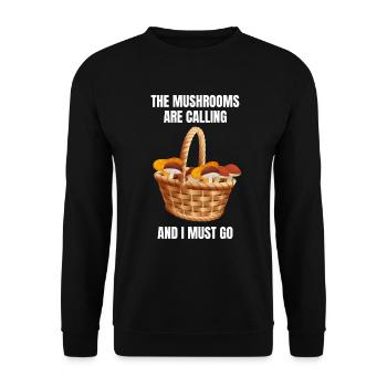 Mushrooms Picking Mushroom Pickers Funny Gift - Unisex Sweatshirt - black - Front - Alina (178cm) & Michal (187cm)