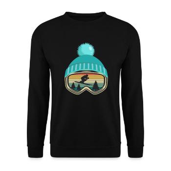 Ski Skieur Apres Ski Funny Gift - Sweat-shirt Unisexe - noir - Devant - Alina (178cm) & Michal (187cm)
