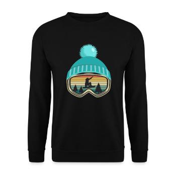 Snowboard snowboarding snowboarder gift - Unisex Sweatshirt - black - Front - Alina (178cm) & Michal (187cm)