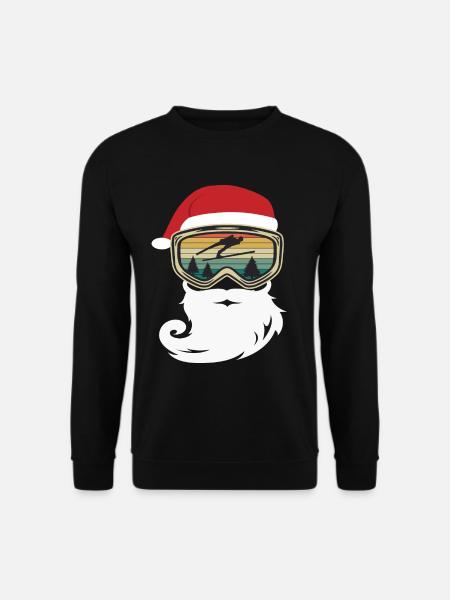 Skispringen Skiflug Weihnachten lustiges Geschenk - Unisex Pullover - Schwarz