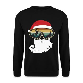 Motocross Christmas Motorbike Biker Gift - Unisex Sweatshirt - black - Front - Alina (178cm) & Michal (187cm)