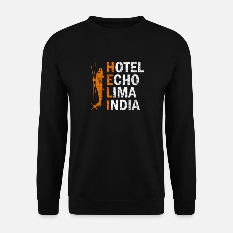 Cadeau d'hélicoptère de pilote d'hélicoptère d'hélicoptère - Sweat-shirt Unisexe - noir
