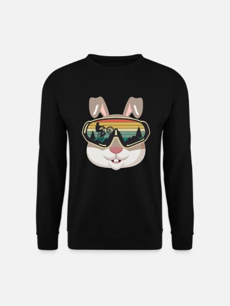 MTB Geschenk für Ostern Mountainbike Osterhase - Unisex Pullover - Schwarz