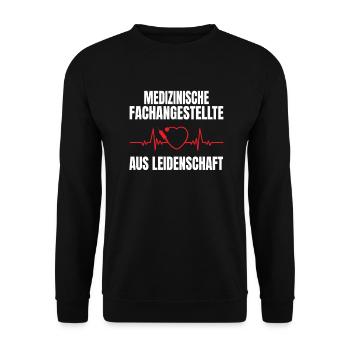 MFA Medizinische Fachangestellte Arzthelferin - Unisex Pullover - Schwarz - Vorne - Alina (178cm) & Michal (187cm)