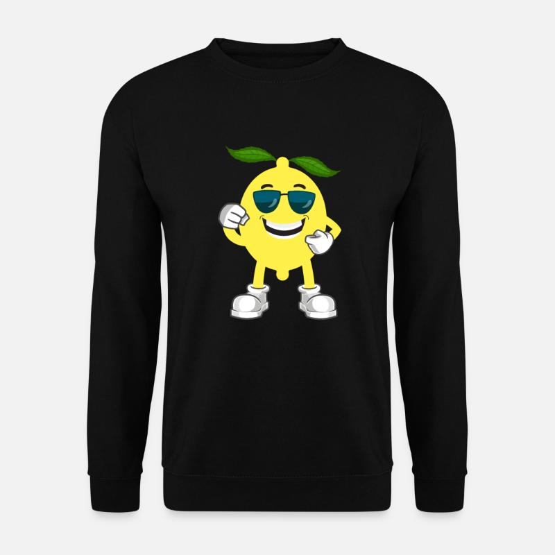 Funny Lemon Summer Fruit Design - Unisex Sweatshirt - black