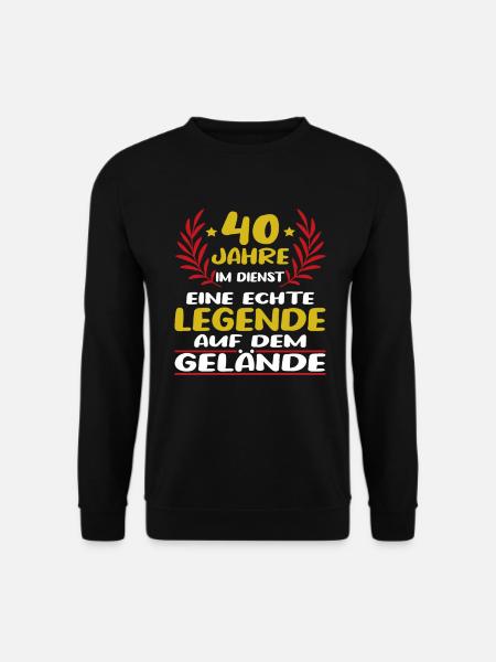 40 Jähriges Dienstjubiläum Firmenjubiläum - Unisex Pullover - Schwarz