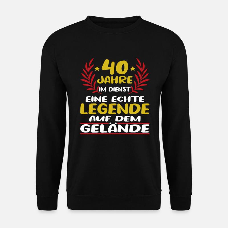 40 Jähriges Dienstjubiläum Firmenjubiläum - Unisex Pullover - Schwarz