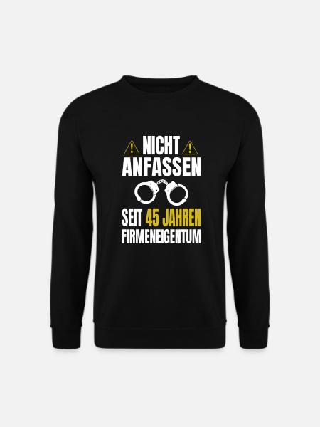 45 Jähriges Dienstjubiläum Firmenjubiläum - Unisex Pullover - Schwarz