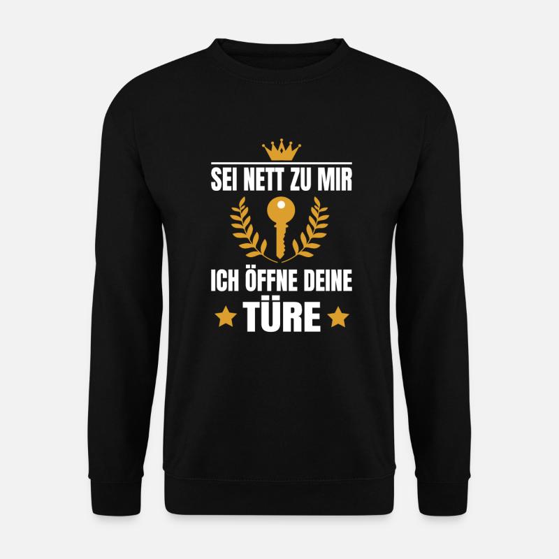 Lustiger Schlüsseldienst Spruch Schlüsselnotdienst - Unisex Pullover - Schwarz