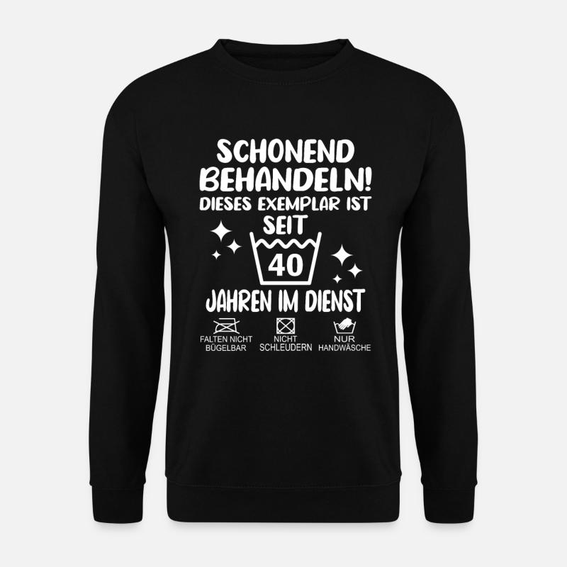 40 Jähriges Dienstjubiläum Firmenjubiläum Geschenk - Unisex Pullover - Schwarz