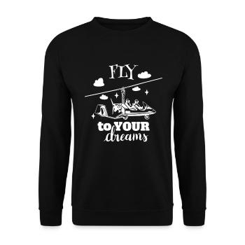 Gyrocopter Gyrokopter Tragschrauber Autogyro - Unisex Pullover - Schwarz - Vorne - Alina (178cm) & Michal (187cm)
