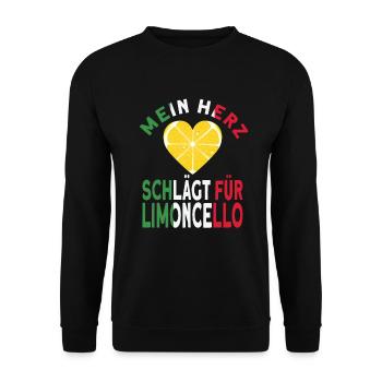 Limoncello Zitronen Zitronenlikör Likör - Unisex Pullover - Schwarz - Vorne - Alina (178cm) & Michal (187cm)