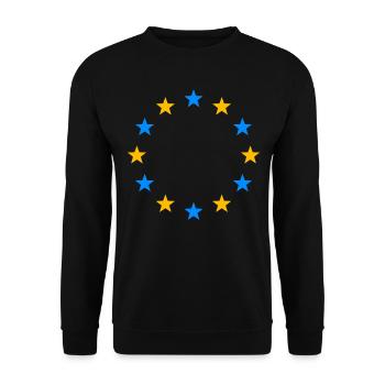 Europe EU Stars Ukraine Symbole Drapeau Drapeau Logo - Sweat-shirt Unisexe - noir - Devant - Alina (178cm) & Michal (187cm)