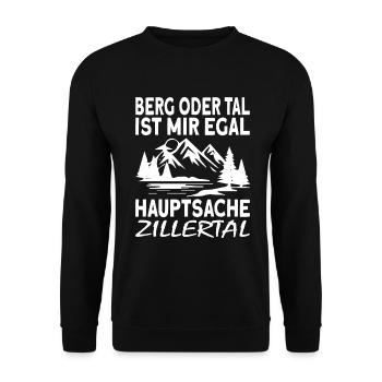 Zillertal Tirol Österreich - Unisex Pullover - Schwarz - Vorne - Alina (178cm) & Michal (187cm)