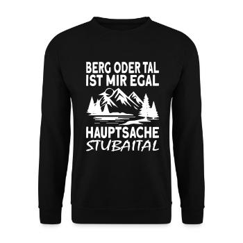Stubaital Tirol Österreich - Unisex Pullover - Schwarz - Vorne - Alina (178cm) & Michal (187cm)