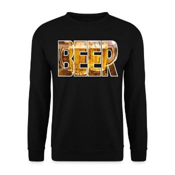 Bier à bière - Sweat-shirt Unisexe - noir - Devant - Alina (178cm) & Michal (187cm)