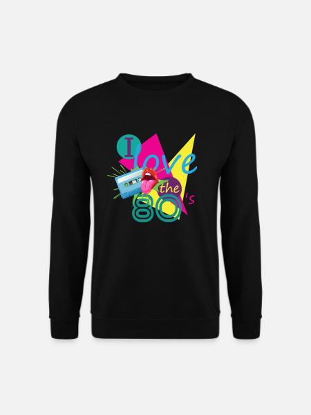 80s Retro Kassette 80er Outfit I Love the 80s - Unisex Pullover - Schwarz