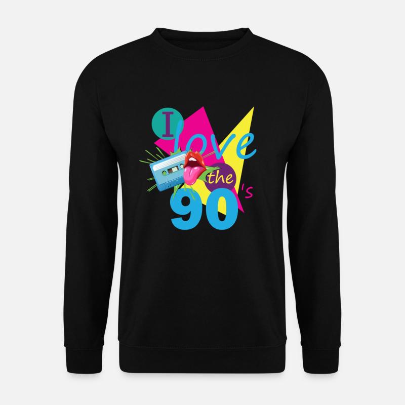 90s Retro Kassette 90er Outfit I Love the 90s - Unisex Pullover - Schwarz