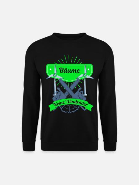 Bäume und keine Windräder - Unisex Pullover - Schwarz