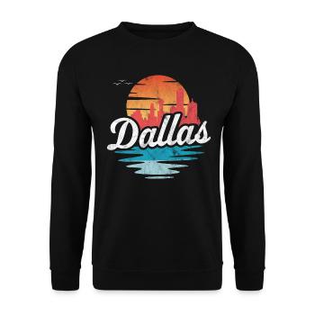 Dallas - Unisex Pullover - Schwarz - Vorne - Alina (178cm) & Michal (187cm)