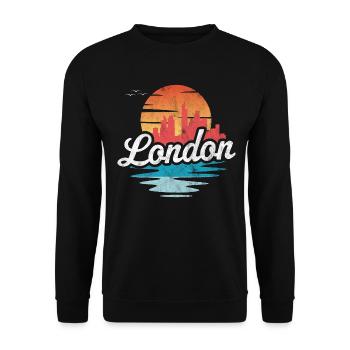 Ville de Londres - Sweat-shirt Unisexe - noir - Devant - Alina (178cm) & Michal (187cm)