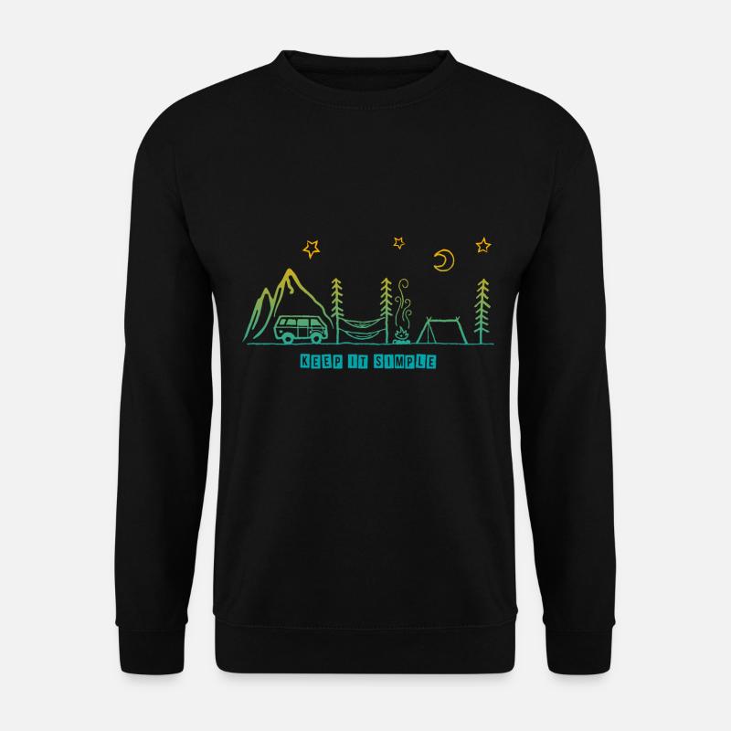 Keep it simple Van Camping Outdoor Camper Tent - Unisex Sweatshirt - black