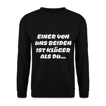 Funny Spruch Coole Männer Witzig Herren T-Shirt - Unisex Pullover - Schwarz - Vorne - Alina (178cm) & Michal (187cm)