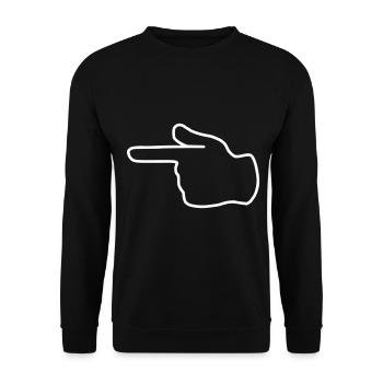 Emoji show left sketch white - Unisex Sweatshirt - black - Front - Alina (178cm) & Michal (187cm)