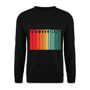 FUTTITINNI Sicily Sizilien Italien Italienisches - Unisex Pullover - Schwarz - Vorne - Alina (178cm) & Michal (187cm)