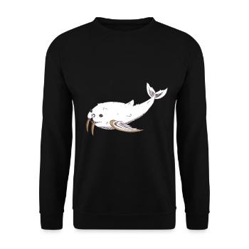 Morleine - Sweat-shirt Unisexe - noir - Devant - Alina (178cm) & Michal (187cm)