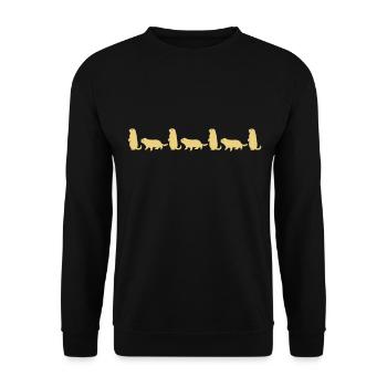 Marmot vector - Unisex Sweatshirt - black - Front - Alina (178cm) & Michal (187cm)