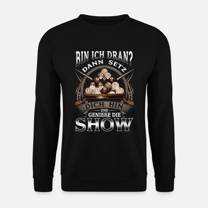 Billard Pool Hobby Sport Snooker - Unisex Pullover - Schwarz
