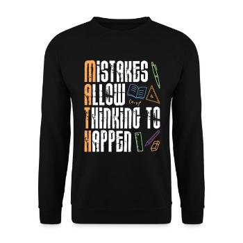 Math school mathematics study formula gift - Unisex Sweatshirt - black - Front - Alina (178cm) & Michal (187cm)