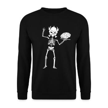 squelette - Sweat-shirt Unisexe - noir - Devant - Alina (178cm) & Michal (187cm)