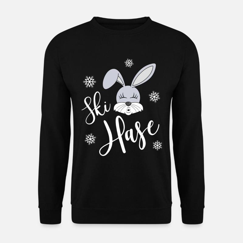 Skihase - Unisex Pullover - Schwarz