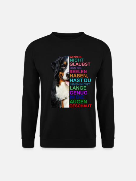 Berner Sennenhund Seele Augen Hundebesitzer - Unisex Pullover - Schwarz