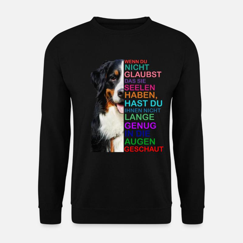 Berner Sennenhund Seele Augen Hundebesitzer - Unisex Pullover - Schwarz