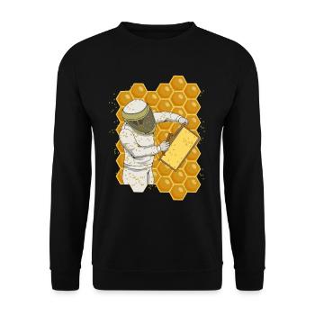 Beekeeper beekeeping bee - Unisex Sweatshirt - black - Front - Alina (178cm) & Michal (187cm)