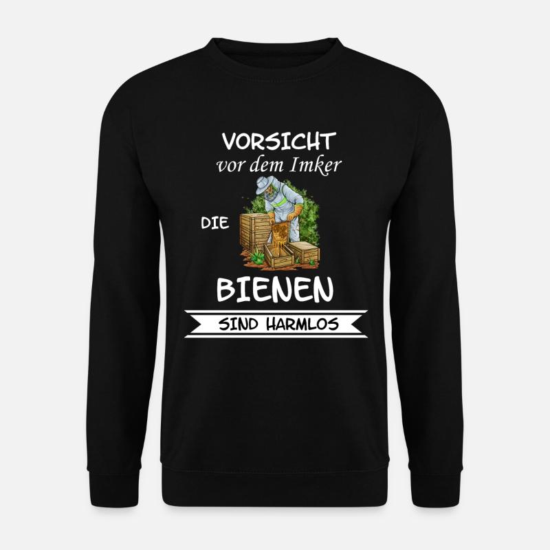 Vorsicht vor dem Imker - Unisex Pullover - Schwarz