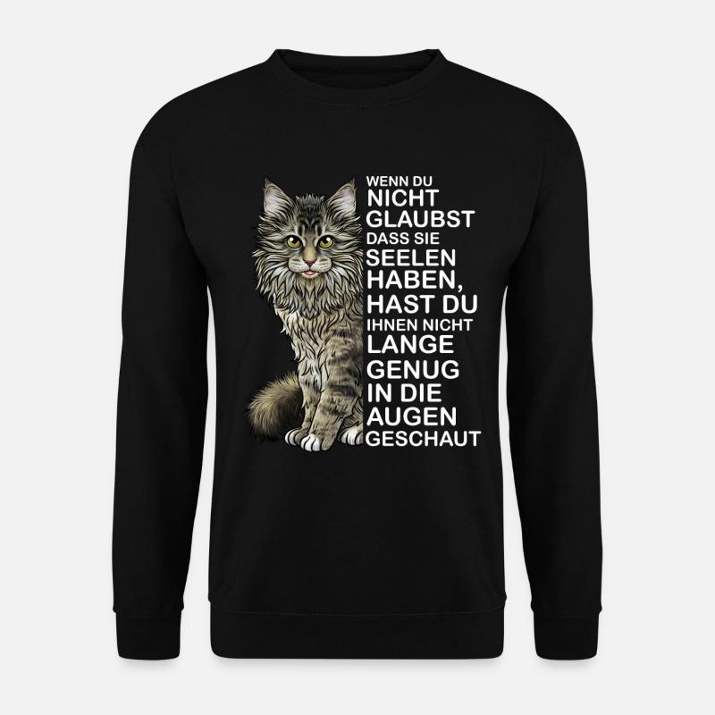 Maine Coon Lustiger Spruch - Unisex Pullover - Schwarz