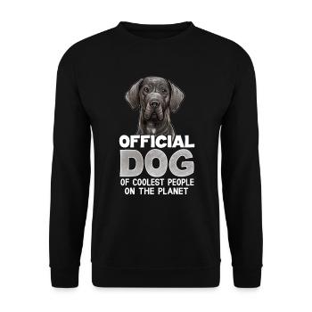 Great Dane dog - Unisex Sweatshirt - black - Front - Alina (178cm) & Michal (187cm)