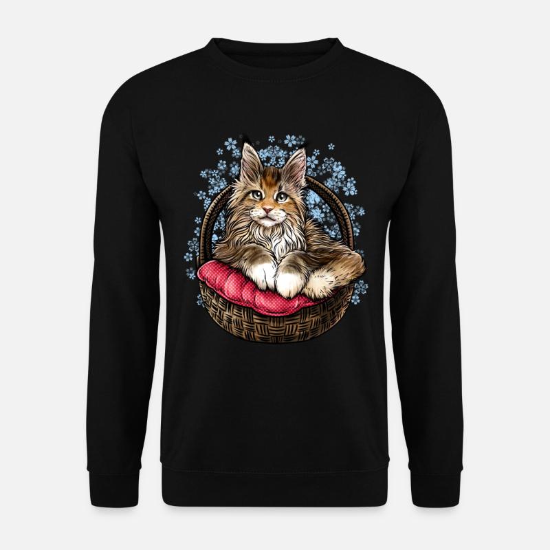 Maine Coon cat - Unisex Sweatshirt - black