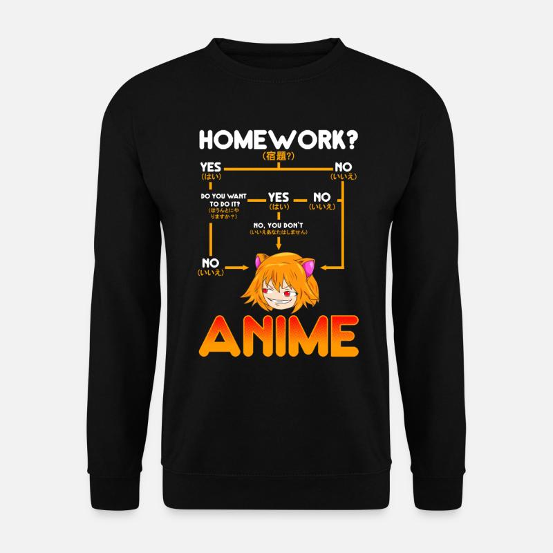 Anime Manga - Unisex Pullover - Schwarz
