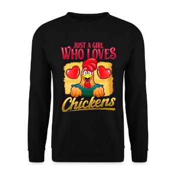 Poulet coq poulet - Sweat-shirt Unisexe - noir - Devant - Alina (178cm) & Michal (187cm)
