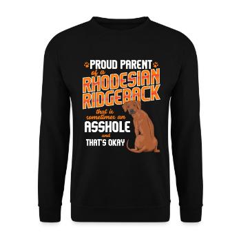 Rhodesian Ridgeback - Sweat-shirt Unisexe - noir - Devant - Alina (178cm) & Michal (187cm)