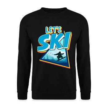Vintage Slalom Ski 80s 90s - Unisex Sweatshirt - black - Front - Alina (178cm) & Michal (187cm)
