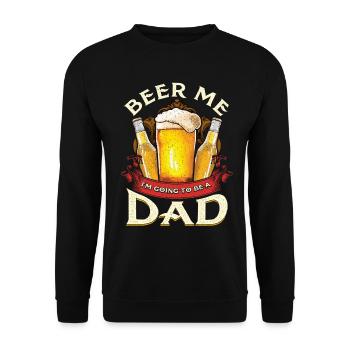Bier, ich werde Vater - Unisex Pullover - Schwarz - Vorne - Alina (178cm) & Michal (187cm)
