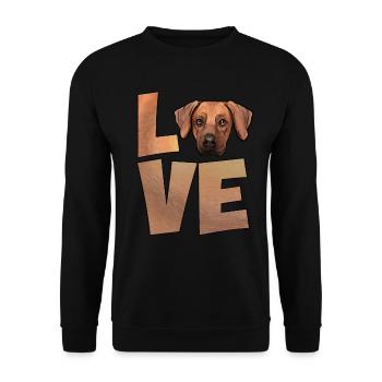 Rhodesian Ridgeback - Unisex Sweatshirt - black - Front - Alina (178cm) & Michal (187cm)