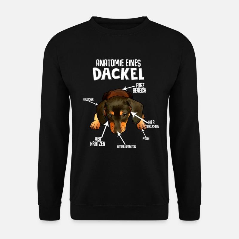 Dackel Hund Hunderasse - Unisex Pullover - Schwarz